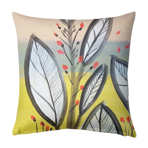 Mod Leaf print - designed cushion by deborah Withey