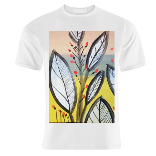 Mod Leaf print - unique t shirt by deborah Withey