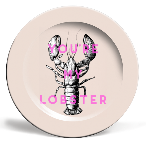 You're My Lobster - ceramic dinner plate by The 13 Prints