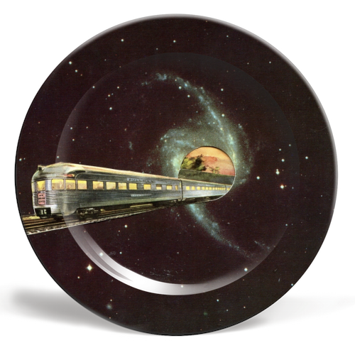 Travel - ceramic dinner plate by Maya Land