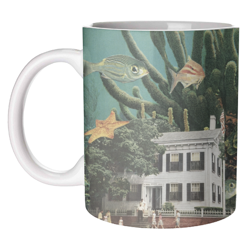 Underwater house - unique mug by Maya Land