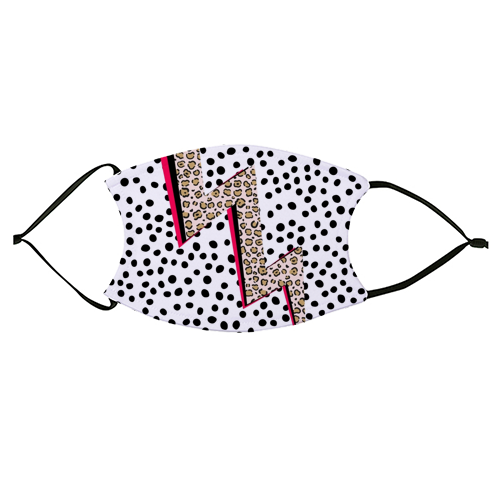 Polka Dot Lightning - face cover mask by The 13 Prints