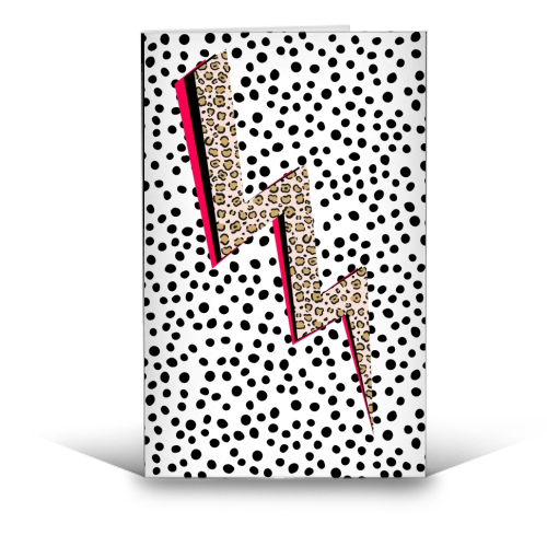 Polka Dot Lightning - funny greeting card by The 13 Prints