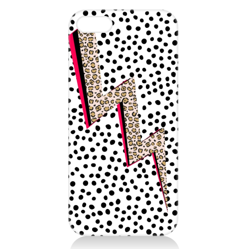 Polka Dot Lightning - unique phone case by The 13 Prints