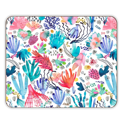 Watercolor Coral Reef - designer placemat by Ninola Design