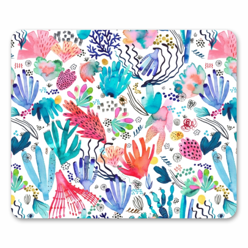 Watercolor Coral Reef - funny mouse mat by Ninola Design