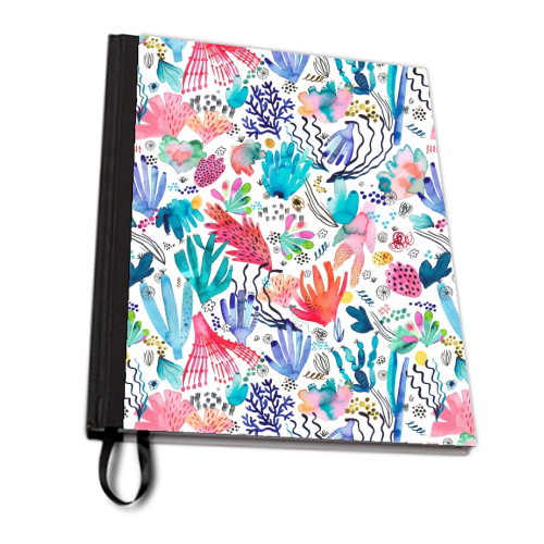 Watercolor Coral Reef - personalised A4, A5, A6 notebook by Ninola Design