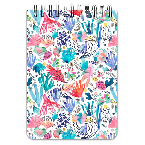 Watercolor Coral Reef - personalised A4, A5, A6 notebook by Ninola Design