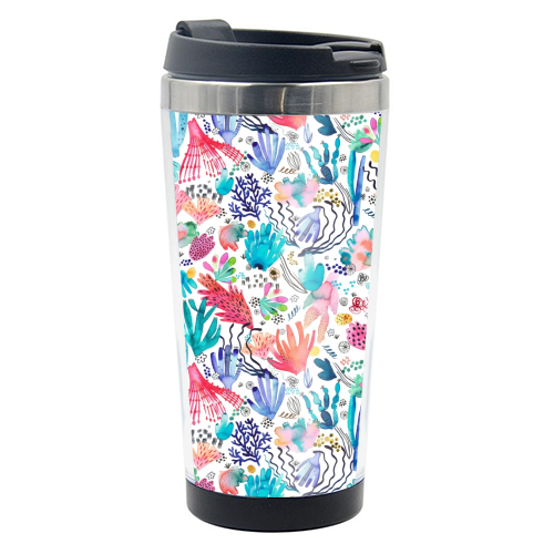 Watercolor Coral Reef - photo water bottle by Ninola Design
