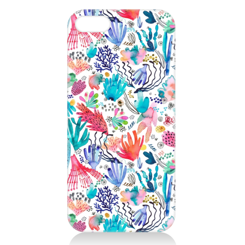Watercolor Coral Reef - unique phone case by Ninola Design