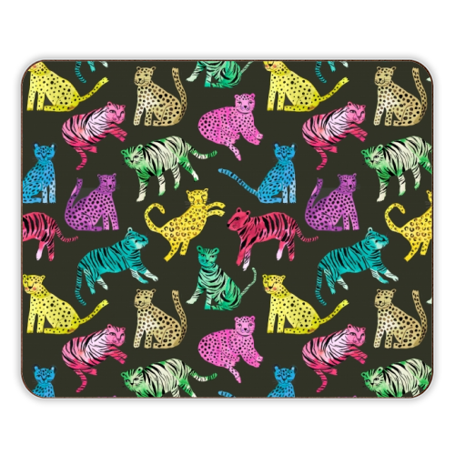 Tigers and Leopards Glam Colors - designer placemat by Ninola Design