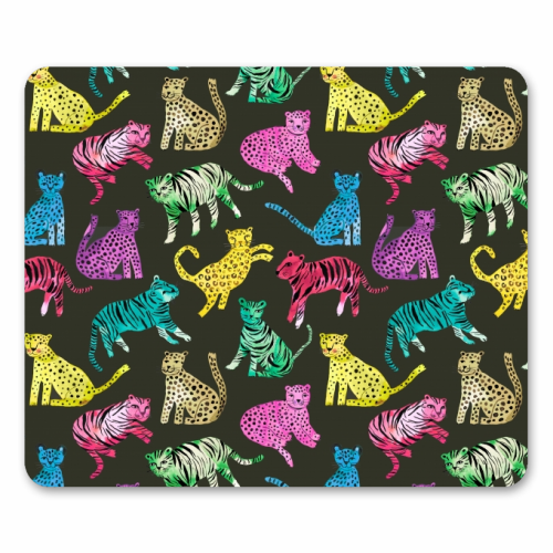 Tigers and Leopards Glam Colors - funny mouse mat by Ninola Design