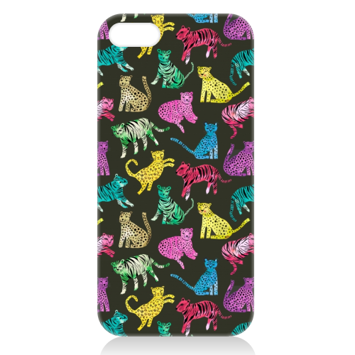 Tigers and Leopards Glam Colors - unique phone case by Ninola Design