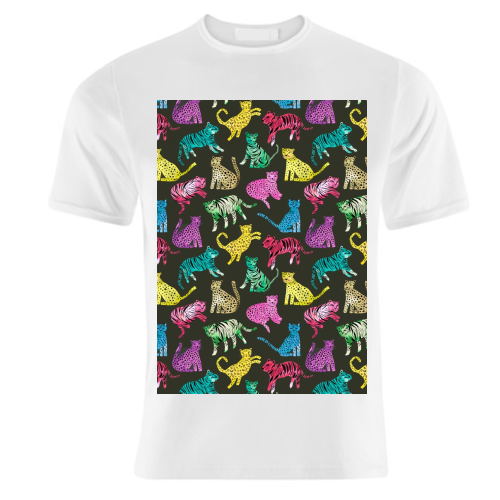 Tigers and Leopards Glam Colors - unique t shirt by Ninola Design