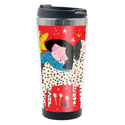 GIRL AND DOG - photo water bottle by Nichola Cowdery