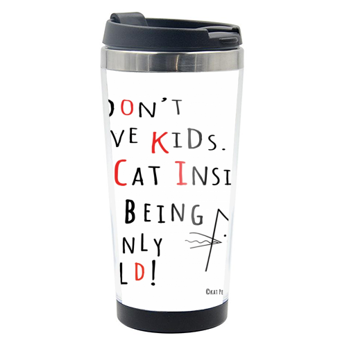 Cat - Only Child - photo water bottle by Kat Pearson