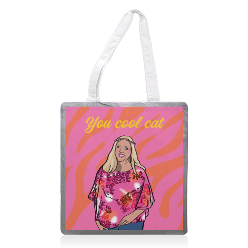 Happy Birthday Cool Cat Tiger King - printed tote bag by Niomi Fogden