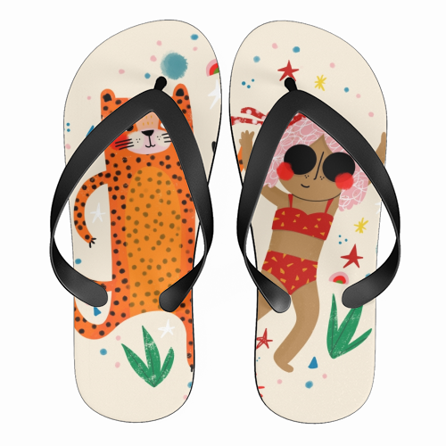 DANCE WITH ME - funny flip flops by Nichola Cowdery