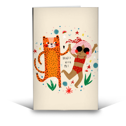 DANCE WITH ME - funny greeting card by Nichola Cowdery