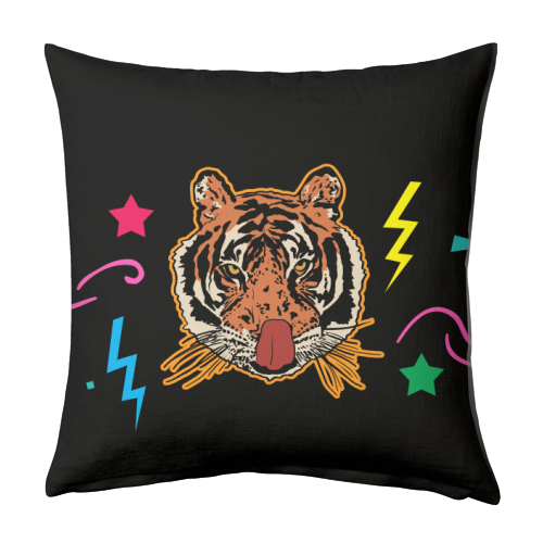 A Tiger Peed On Me - Tiger King Gift Shop Chic - designed cushion by Niomi Fogden