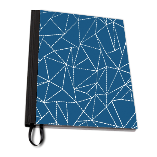 Ab Dotted Lines 2 Navy Blue - personalised A4, A5, A6 notebook by Emeline Tate
