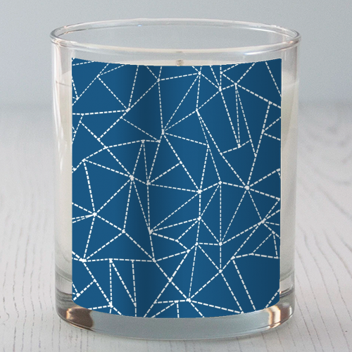 Ab Dotted Lines 2 Navy Blue - scented candle by Emeline Tate