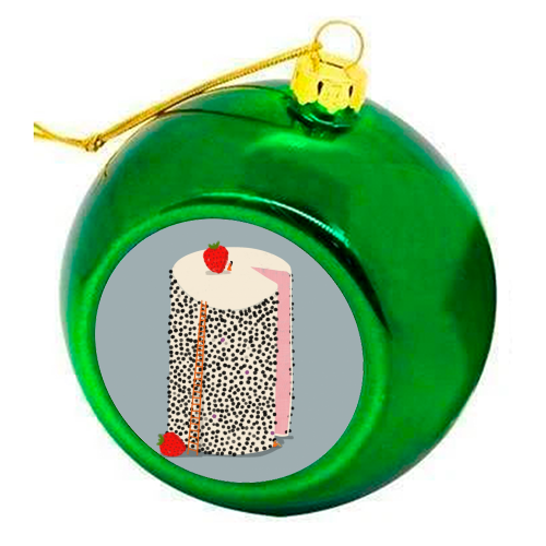 DOTTY CAKE - colourful christmas bauble by Nichola Cowdery