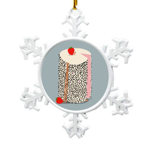 DOTTY CAKE - snowflake decoration by Nichola Cowdery
