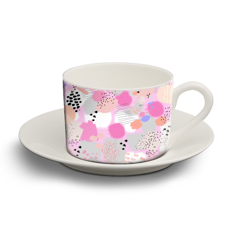 Abstract Art - personalised cup and saucer by Mukta Lata Barua