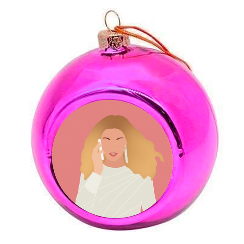 Alexis Rose - colourful christmas bauble by Cheryl Boland