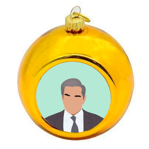 Johnny Rose - colourful christmas bauble by Cheryl Boland