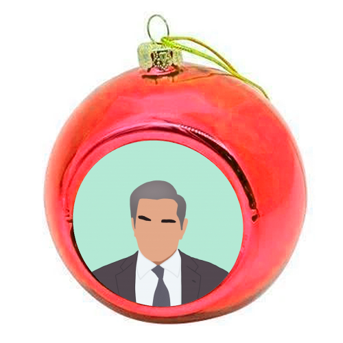 Johnny Rose - colourful christmas bauble by Cheryl Boland