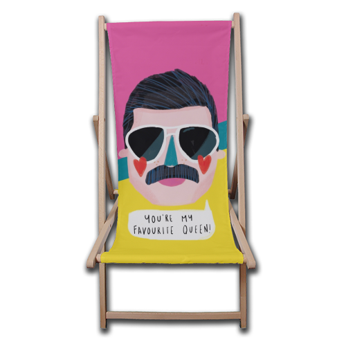 FAVOURITE QUEEN - canvas deck chair by Nichola Cowdery