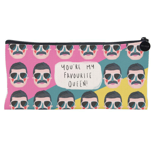 FAVOURITE QUEEN - flat pencil case by Nichola Cowdery