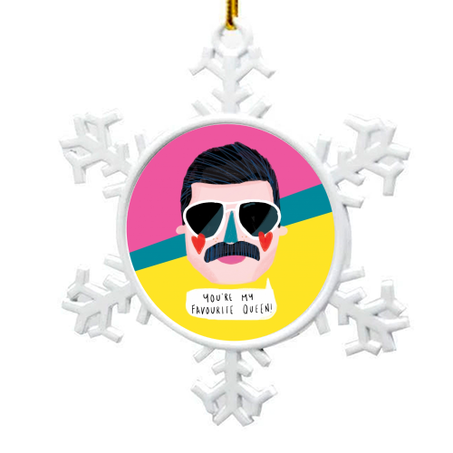FAVOURITE QUEEN - snowflake decoration by Nichola Cowdery