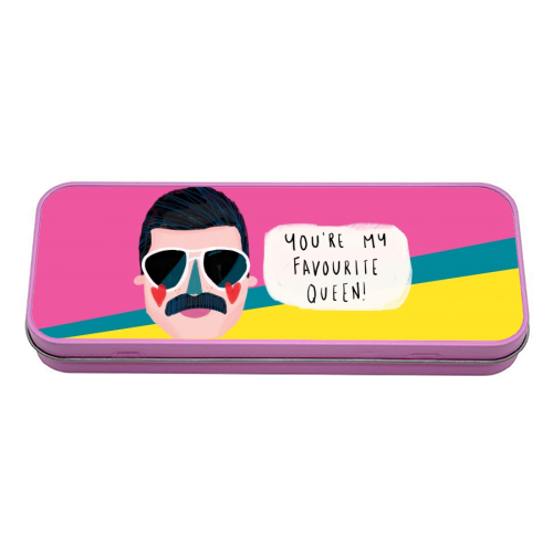 FAVOURITE QUEEN - tin pencil case by Nichola Cowdery