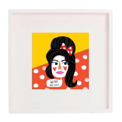 WINE YOU SAY - framed poster print by Nichola Cowdery