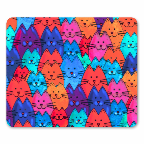 Quilt of Cats - funny mouse mat by Kat Pearson