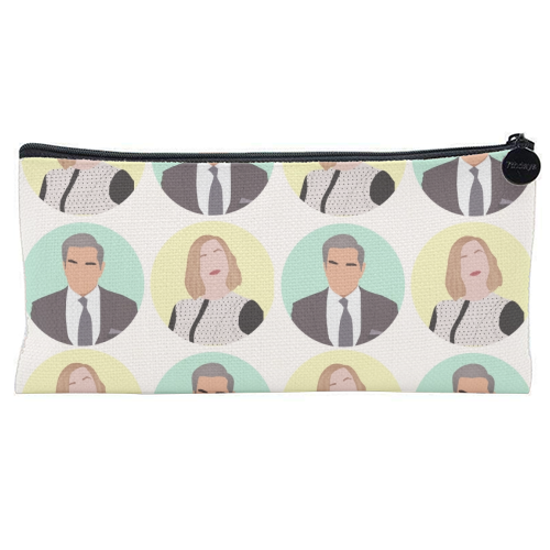 Moira and Johnny Rose - flat pencil case by Cheryl Boland