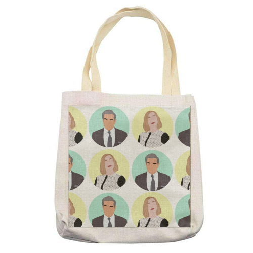 Moira and Johnny Rose - printed tote bag by Cheryl Boland