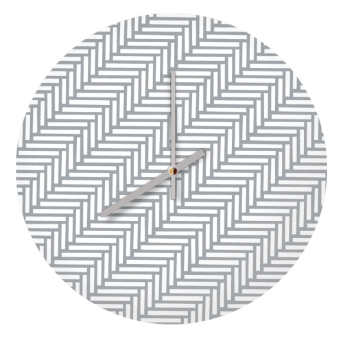 Herring 45 2 Grey - quirky wall clock by Emeline Tate