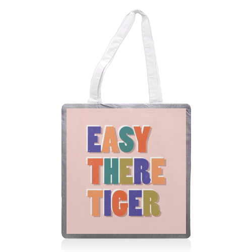 EASY THERE TIGER - printed tote bag by Ania Wieclaw