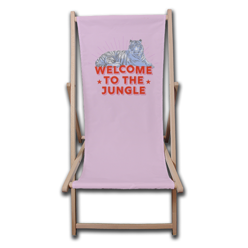 WELCOME TO THE JUNGLE - canvas deck chair by Ania Wieclaw