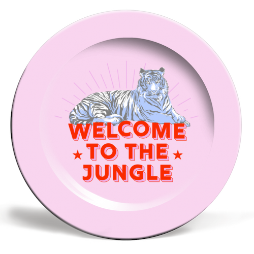 WELCOME TO THE JUNGLE - ceramic dinner plate by Ania Wieclaw