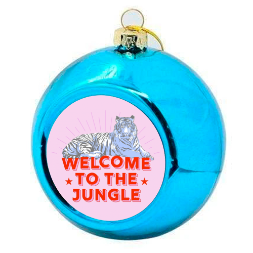 WELCOME TO THE JUNGLE - colourful christmas bauble by Ania Wieclaw