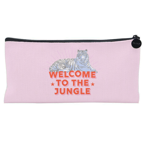 WELCOME TO THE JUNGLE - flat pencil case by Ania Wieclaw