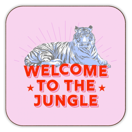WELCOME TO THE JUNGLE - personalised beer coaster by Ania Wieclaw