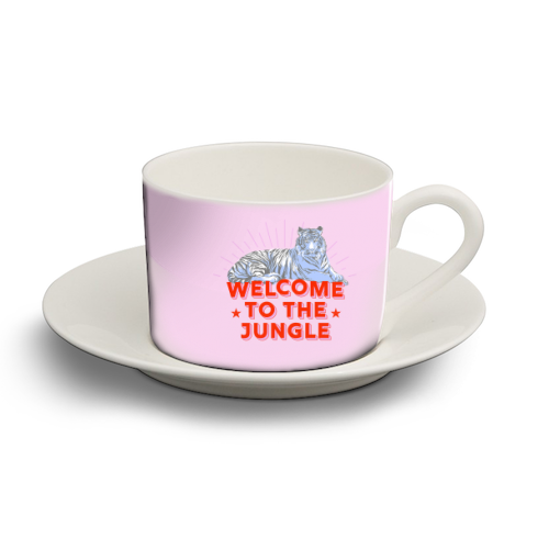 WELCOME TO THE JUNGLE - personalised cup and saucer by Ania Wieclaw