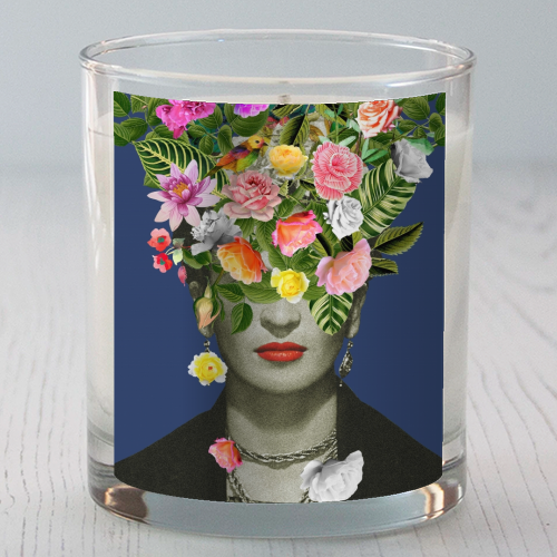 Frida Floral (Blue) - scented candle by Frida Floral Studio