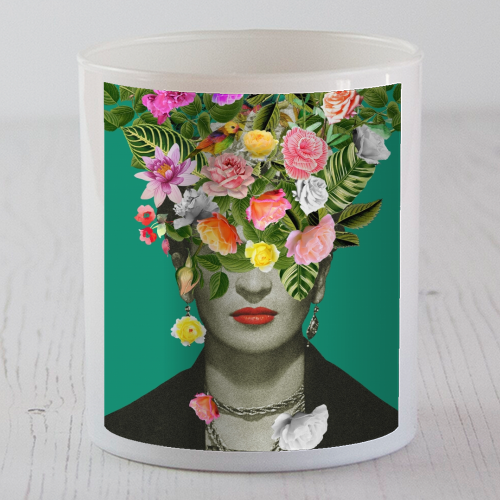 Frida Floral (Green) - scented candle by Frida Floral Studio